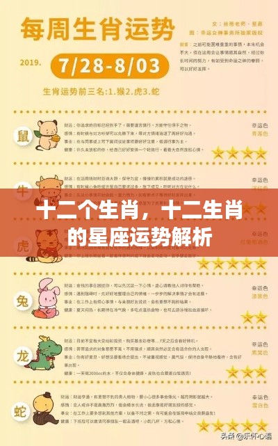 十二生肖星座运势解析大全